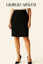 Giorgio Armani Black Straight Skirt IT 42 / US 4 – Below Knee Length