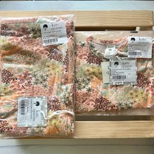 NIB Set Kate Quinn Single Layer Blanket Newborn Zipper Footie Pink Ditsy Garden