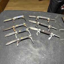 Vintage Lot of 7 Boy Scout and Cub Scout Pocket Knives Camillus Ulster Imperial