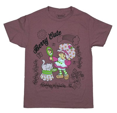 Strawberry Shortcake New Adult T-Shirt - W/ Custard Mirrors Below Berry Cute