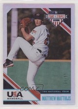 2020 USA Baseball Stars & Stripes Longevity Holo Foil 99/99 Matthew Matthijs uk2