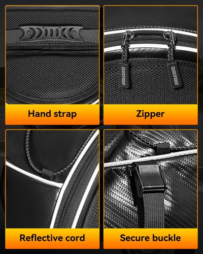 Motorcycle Tail Bag Pouch Durable Outdoor Sports Pack Helmet Bag - Picture 7 of 20