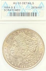 1884 S $1 MORGAN SILVER DOLLAR ANACS AU 55 DETAILS NO RESERVE