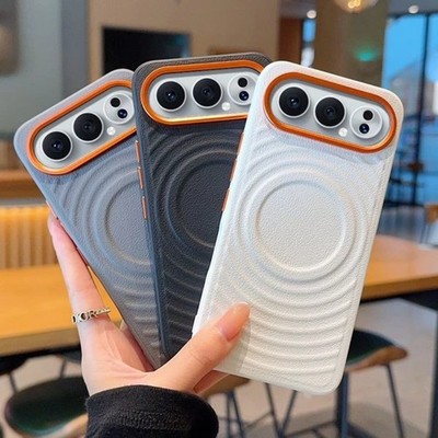 For Honor Magic8 Pro Air Ultra-Thin PU Leather Ripple Pattern Magnetic Back Case