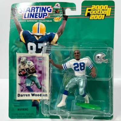#ad Darren Woodson Dallas Cowboys 2000 Rookie Hobby Exclusive Starting Lineup damage $19.95