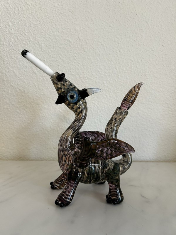 Hand Blown Dragon Water Pipe