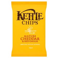 ( 18 Pack ) Kettle Chips Mature Cheddar & Red Onion 40g