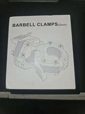 Pair of 2-inch Olympic Barbell Clamps Lock Clip Quick Release Bar Weigh Black