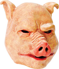 Pink Latex Horror Pig Mask | Realistic Halloween & Cosplay Costume Accessory