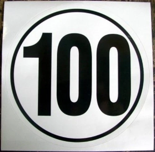 Speed sign 100 km/h sticker for trailer