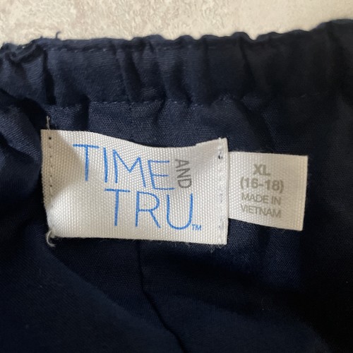 Time and Tru Women's Dress Tiered Skirt Size XL 16-18 Blue Tie Midi Halter New - Picture 6 of 8