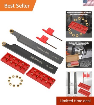 Ultimate Machining Tool Kit: Indexable Lathe Tool with 20 RCMT Inserts & Holders
