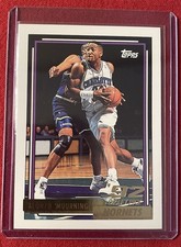 1992-93 Topps GOLD Alonzo Mourning #393 Charlotte Hornets Rookie Card Top Loader. rookie card picture