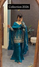 Launching New Heavy Satin Silk Kurta Palazzo With Dupatta For Party Wear