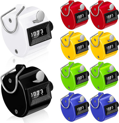 12 Pcs Handheld Tally Counter, 4 Digit Number Clicker Counter, Metal Hand Mecha