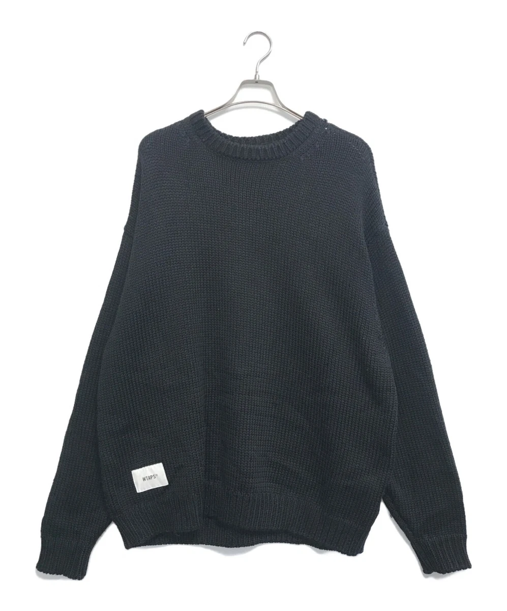 WTAPS☆WAFFLE ⁄ SWEATER. WOOL☆L☆BLACK wtaps 19aw WAFFLE WTAPS
