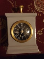 JEFF BANKS POUR LA MAISON HORLOGE DE CHEVET VINTAGE À PILES MÉTAL MASSIF