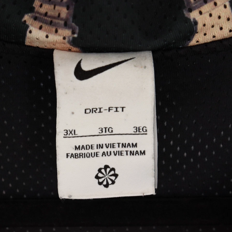 Nike Dri-FIT Lebron King James Mens Sz 3XL Black Button Front Graphic Shirt Mesh - Image 3 of 4