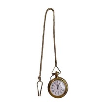 Details Quartz Pocket Watch With Chain Gold Toned JOH