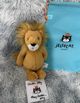 Original/Original Jellycat Bashful Lion * Nagelneu mit Etikett, Quittung, Staubbeutel