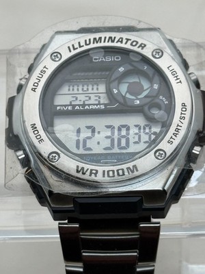 Casio MWD-100HD-1AV 51mm Digital Quartz 5 Alarms WR100M Bracelet