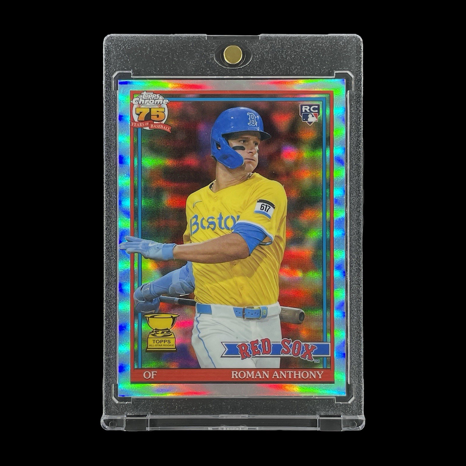 ROMAN ANTHONY ROOKIE SILVER THROWBACK REFRACTOR CARD 2026 Topps Chrome - Red Sox