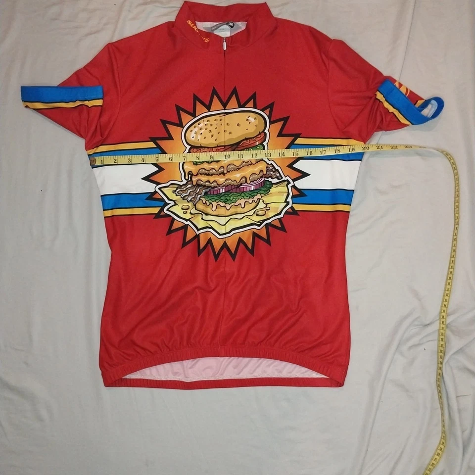 2 camisetas de ciclismo Sugoi para hombre grandes Bulldog hamburguesa batido papas fritas 3/4 cremallera Foto 4 de 4