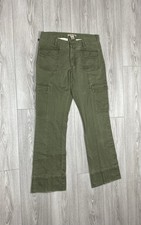 Ralph Lauren Polo Jeans Co. Womens Army Green Cargo Trousers Pants 10 90s