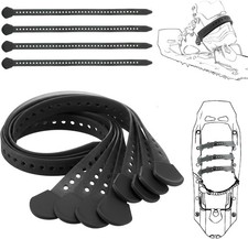 18" Classic Snowshoe Strap Kit Black Skiing Boot Wraps Ties Adjustable Snowshoes