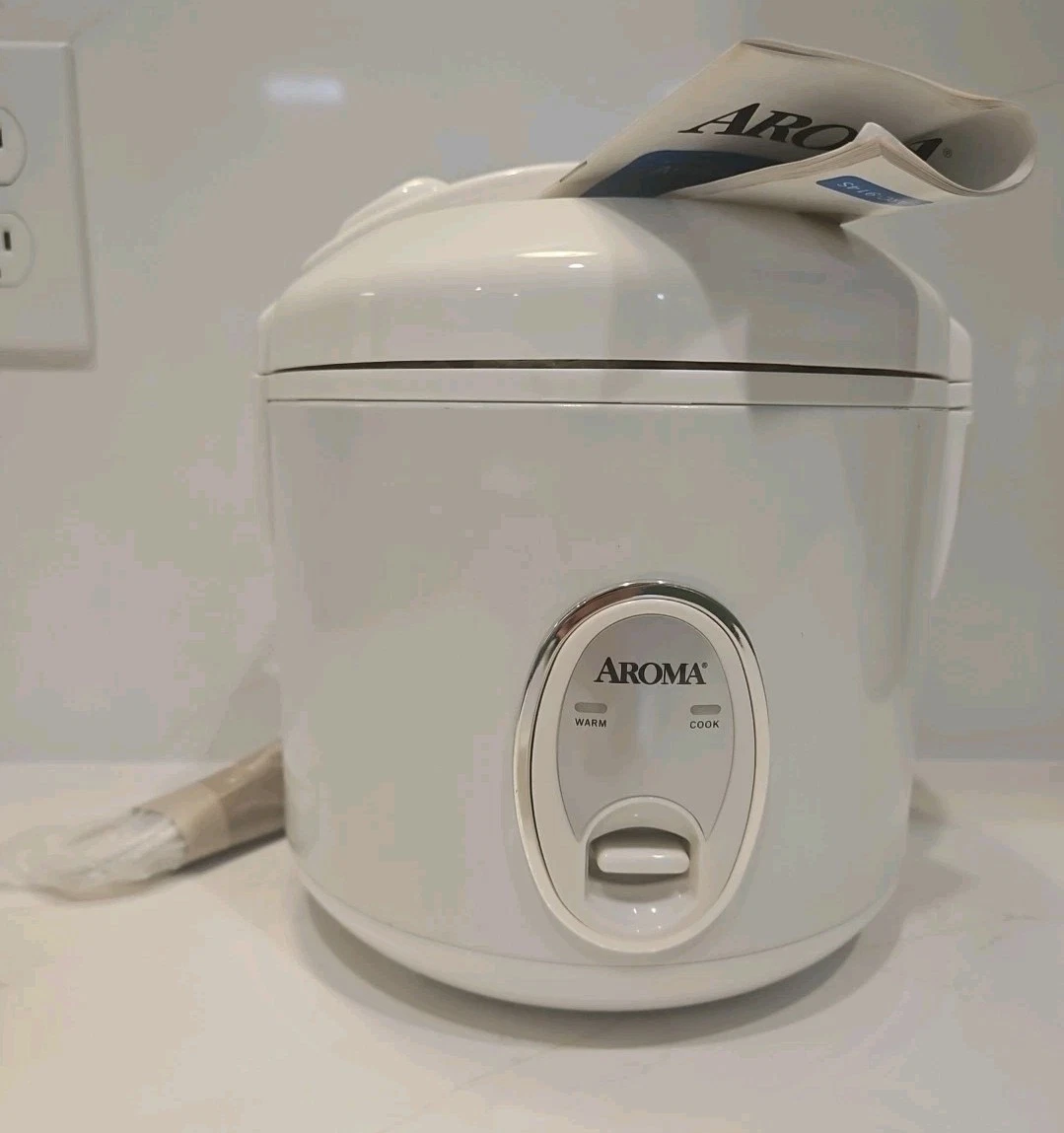 Aroma 4-Cup Cooked Electric Rice Cooker Maker Food Steamer Warmer Inner Pot