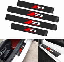 4Pcs Car Door Sill Plate Protectors Scuff Plate For Z71  Silverado Colorado