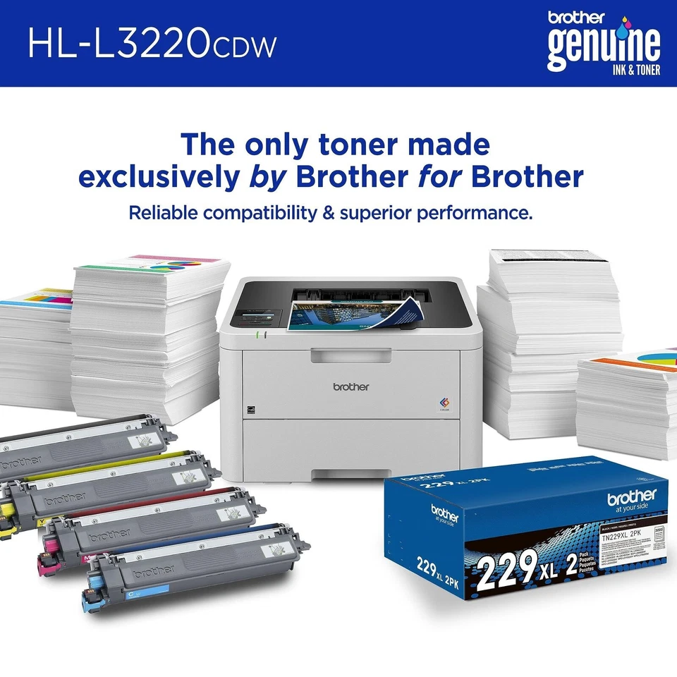 Brother Professional Wireless Compact Digital Color Printer with Laser Quality - Image 4 of 4