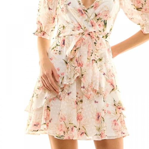 Trixxi Clothing Teens Fit & Flare Short Dress Half Sleeve Ruffle Floral C81 - Picture 4 of 10
