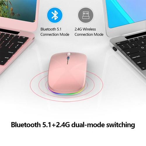 2.4GHz Wireless Bluetooth 5.1 Dual Mode LED Mouse Rechargeable RGB For PC Laptop - Picture 2 of 23