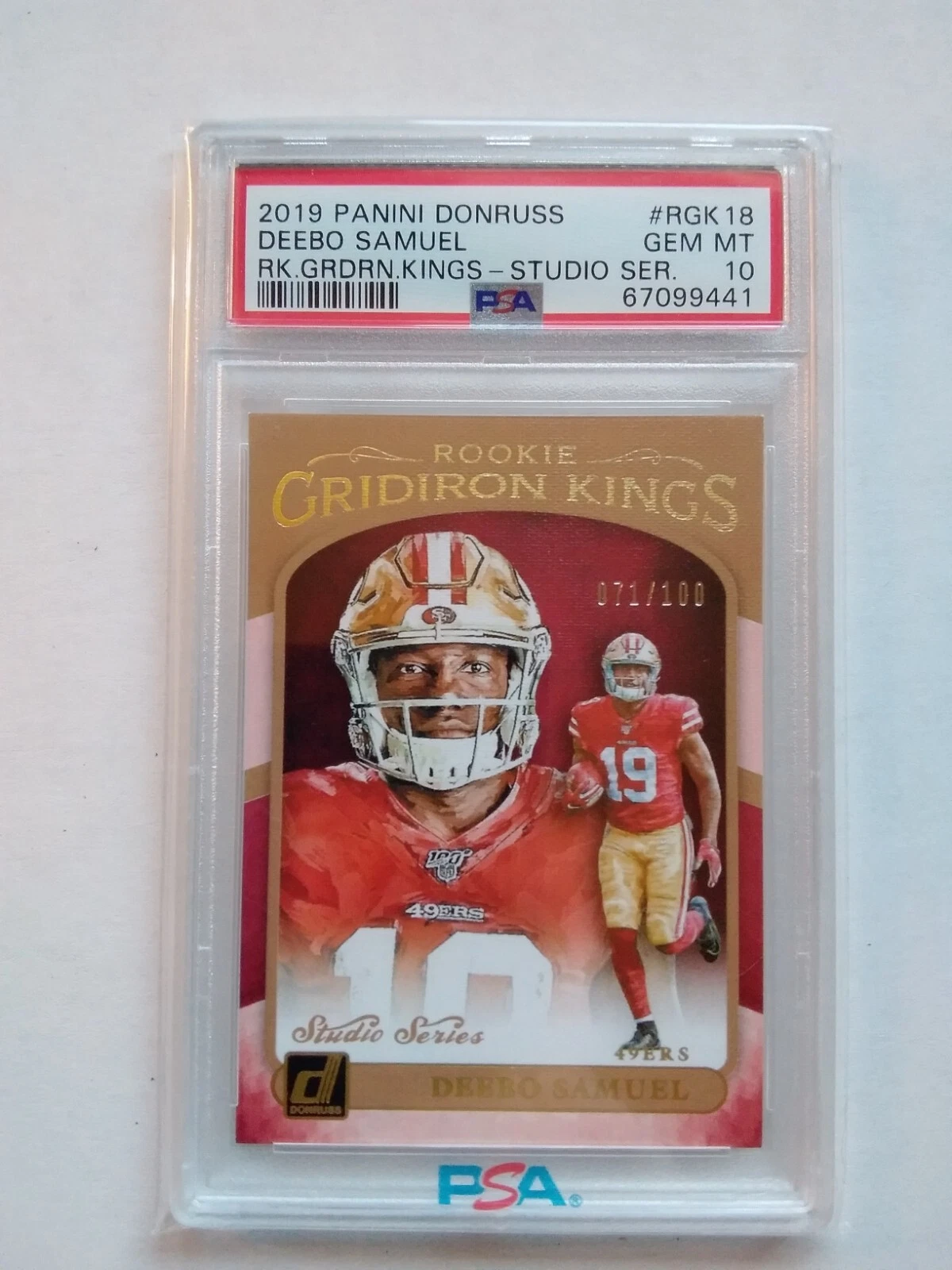 Deebo Samuel Panini Donruss Rookie Gridiron Kings #RGK18 Studio Series