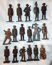 VINTAGE ANTIQUE BARCLAY METAL TOY LEAD FIGURES ARMY SOLDIER LOT