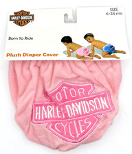 Harley Davidson  Girls Pink Plush Diaper Cover Size 6-24 months