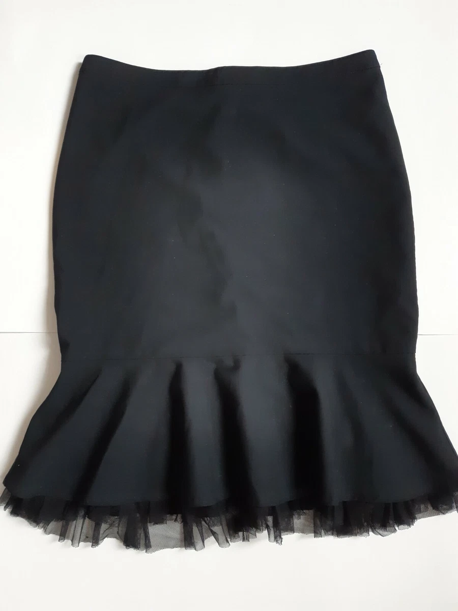 H&m black ruffle skirt cheap