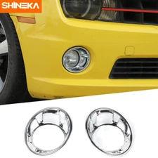 2x Chrome Front Fog Light Cover Trim Bezels For 2010-13 Chevy Camaro Accessories