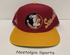 Vintage 90's FSU Florida St SEMINOLES APEX ONE SnapBack HAT Cap NEW Old Stock