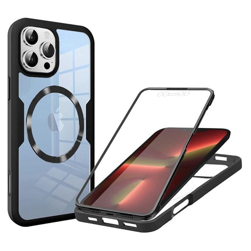 360 Front Back Screen Protector MagSafe Clear Case For iPhone 16 15 14 13 12 11 - Zdjęcie 3 z 60