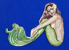 Mermaid - Iron On Embroidered Patch 3 3/4"X 2 3/4"