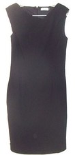 Calvin Klein Black Sleeveless Dress with Waistline Darts Sz 6