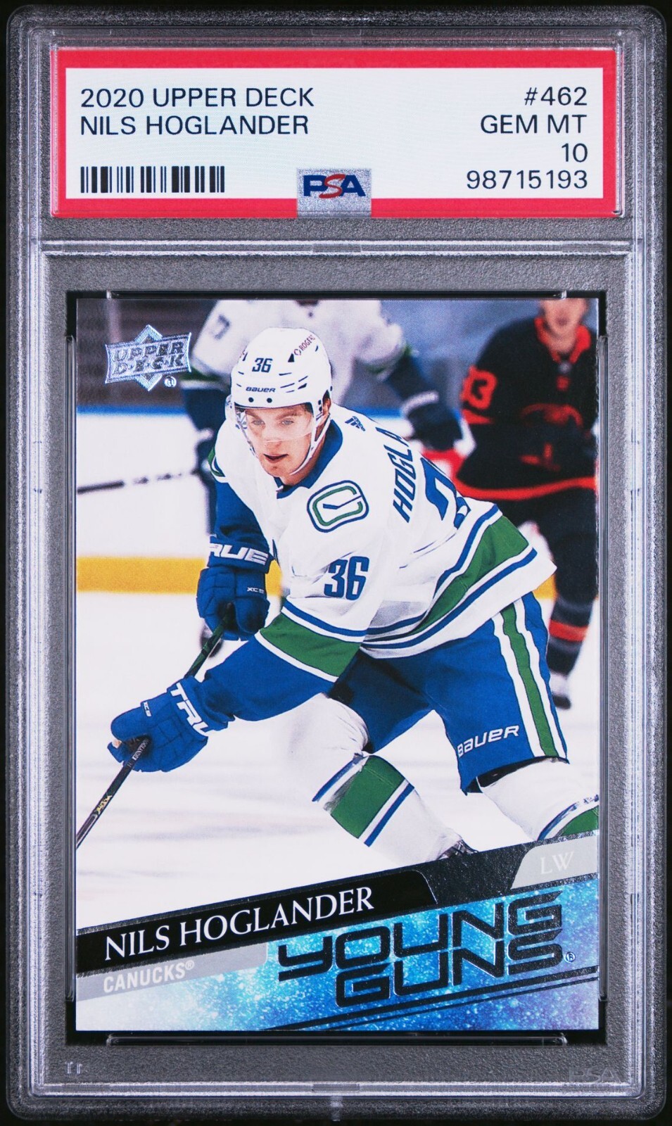 2020 UPPER DECK 462 NILS HOGLANDER RC Rookie YG Young Guns PSA 10 Gem Mint!
