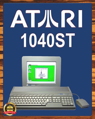 Atari 1040ST - Personal Computer - Restored - Metal Sign 11 x 14