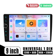 8+128G JOYING Android 12 Universal Single Din 9” Car Stereo Car In-dash GPS Navi