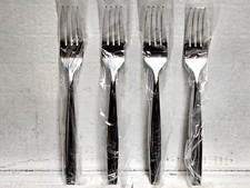 Oneida Camlynn Mirror Dinner Forks 8" Cleo Stainless Steel Glossy  New Set 4