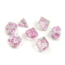 Sirius a Dice White Cloud + Pink Ink Dice Game Set