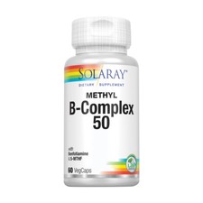 Solaray Methyl B-Complex 50mg  Methylated Forms of Folate  B-12  Healthy Hair