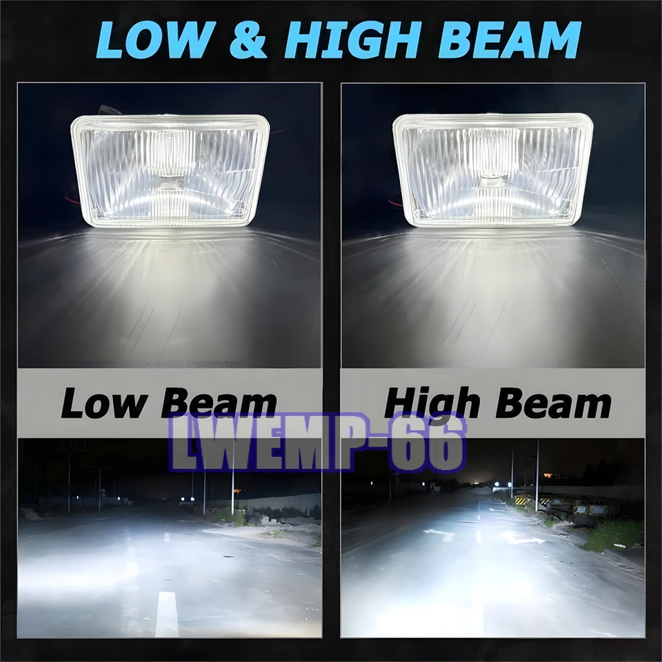 Par de faros LED 4x6" haz halo para Pontiac Firebird 1991-1997 trans sport- Foto 4 de 4